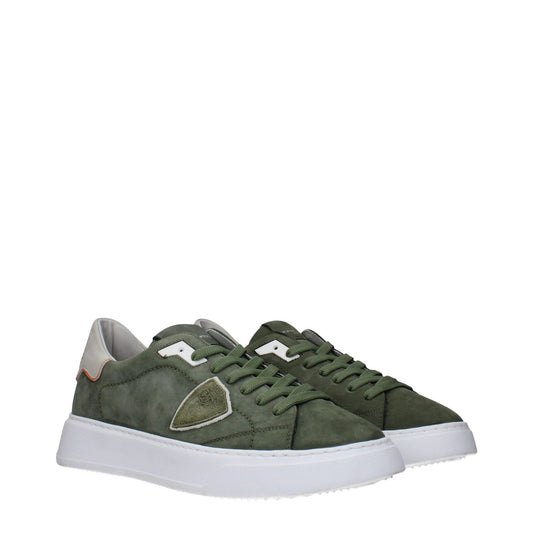 Philippe Model Green Leather Low Tops PH-15084762464521-EU41/US8