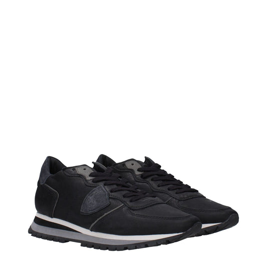 Philippe Model Black Leather Sneakers PH-15090094342409-EU40/US7