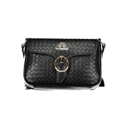 La Martina Black Polyurethane Women Shoulder Bag