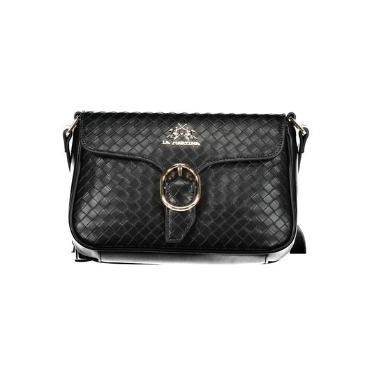 La Martina Black Polyurethane Women Shoulder Bag