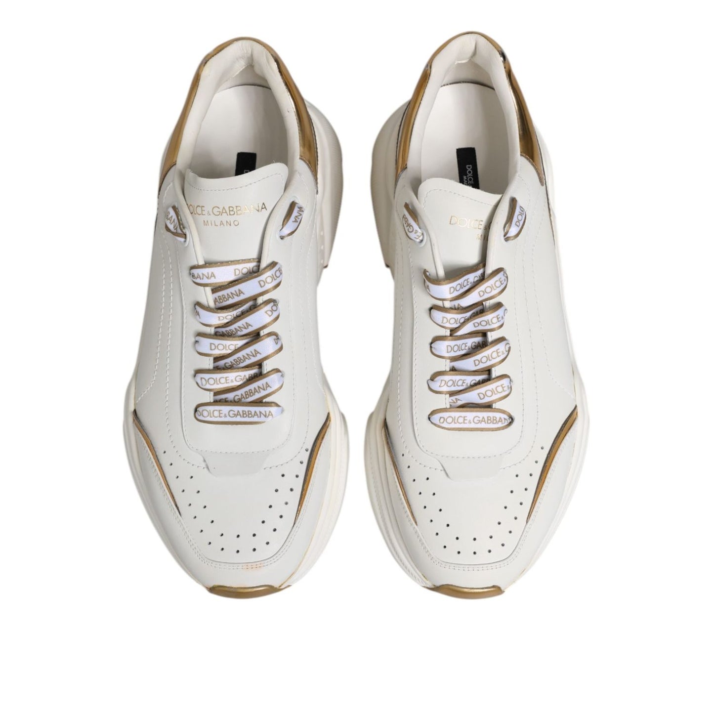 Dolce & Gabbana White Logo Daymaster Low Top Sneakers Shoes