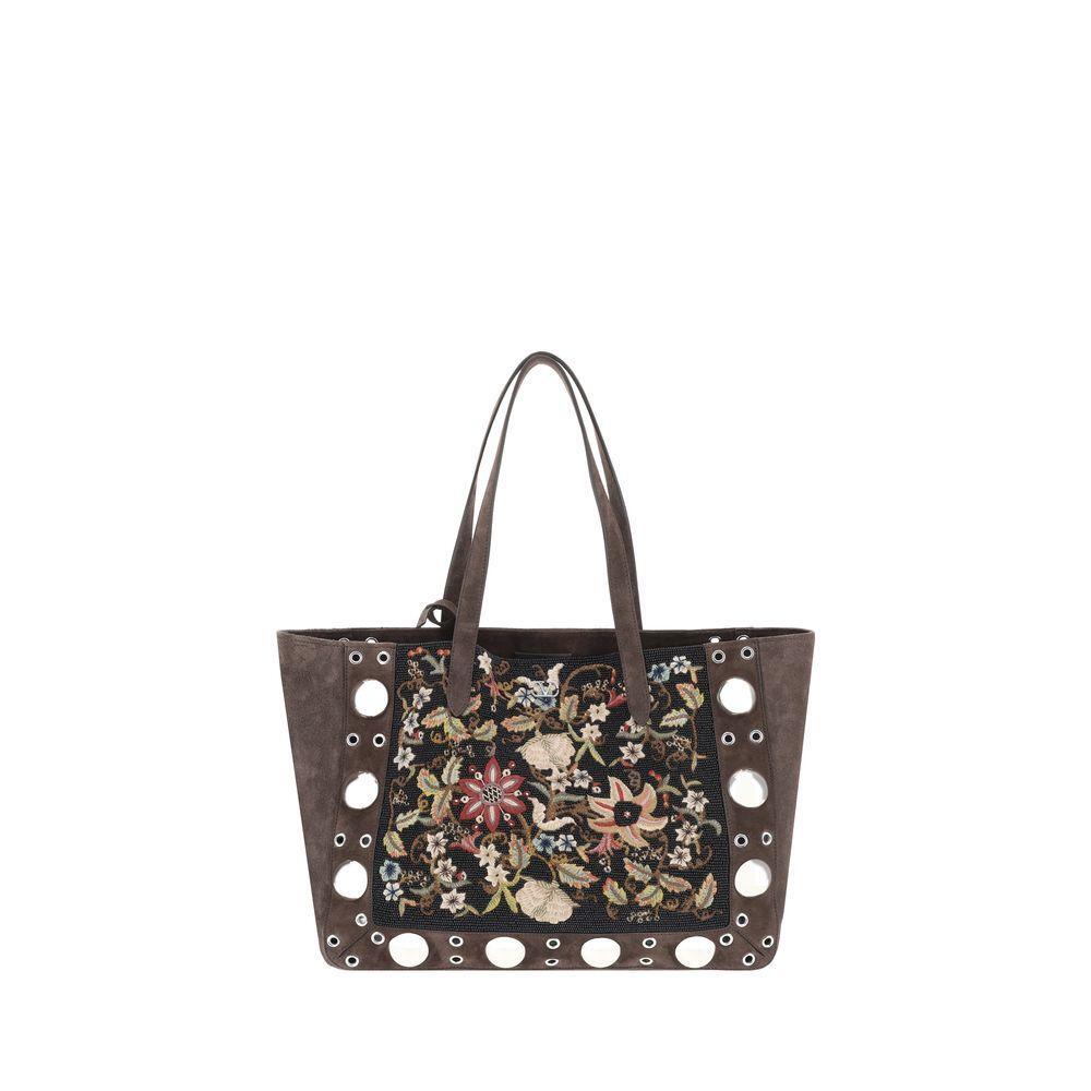 Front view with bag zipped and handles upright.