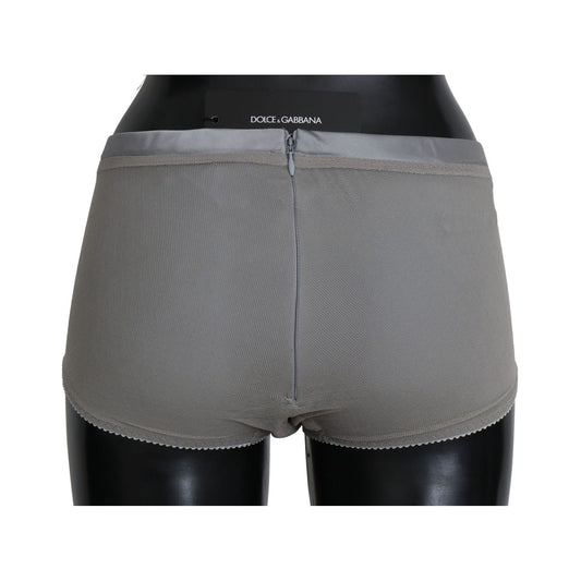 Dolce & Gabbana Underwear Silver With Net Silk Bottoms