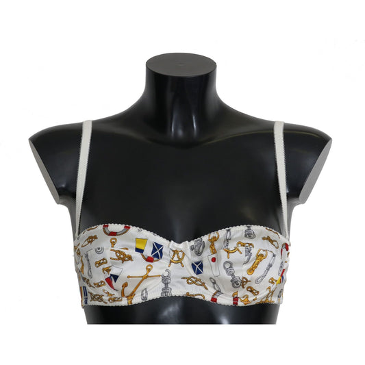 Dolce & Gabbana White Balconcino Sailor Print Underwear Bik269-S