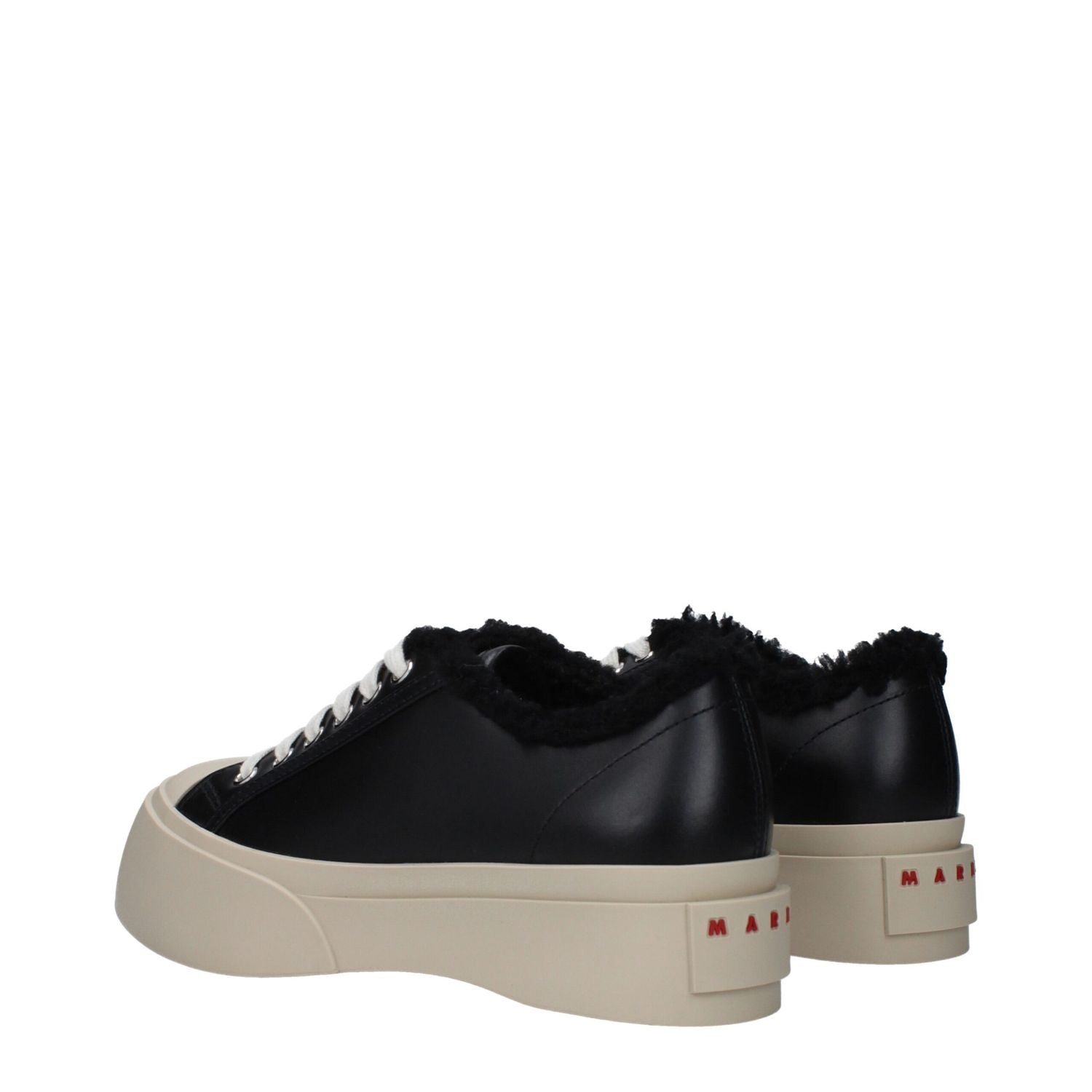 Marni Black Leather Chunky Sneakers