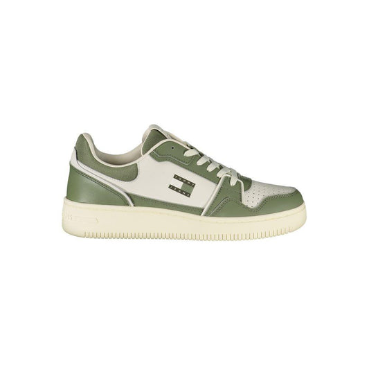 Tommy Hilfiger Green Leather Men Sneaker TO-39393-EU40/US7