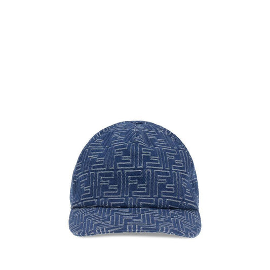 Fendi Denim embroidery Baseball Hat FE-FXQ768AV93F0RBB-UNI