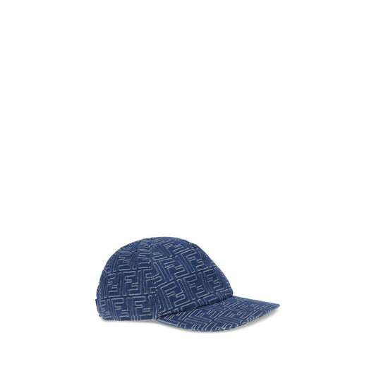 Fendi Denim embroidery Baseball Hat FE-FXQ768AV93F0RBB-UNI