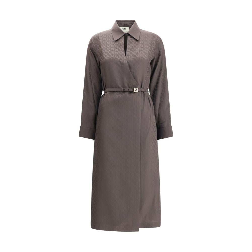 Fendi FF silk jacquard Dress FE-FDD443AUQGF1T6H-IT42 | L