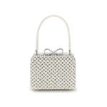 Self-Portrait Pearl-adorned Handbag SEAW25312CCREAMBB