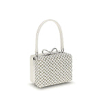 Self-Portrait Pearl-adorned Handbag SEAW25312CCREAMBB