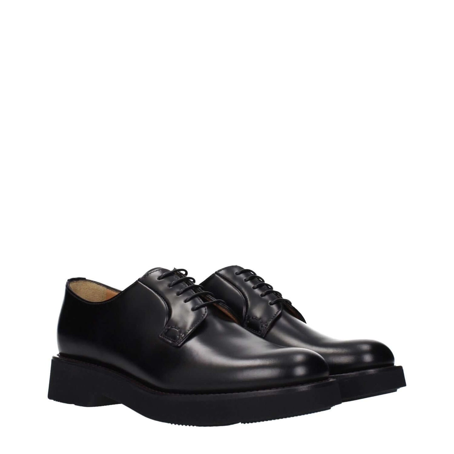 Church's Black Leather Oxfords And Derbies