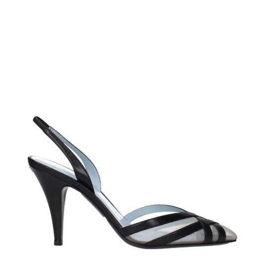 Valentino Garavani Black Leather High Heel Pumps
