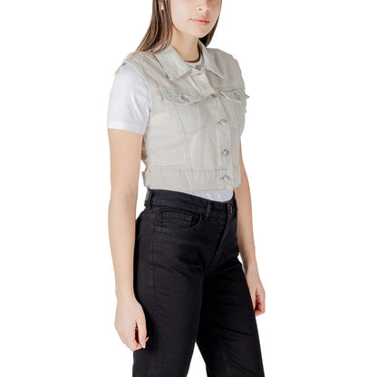Only Light Blue Cotton Sleveless Jacket 1728,71956299936,Clothing,IT38|XS,IT40|S,IT42|M,IT44|L,Jackets & Coats - Clothing,Light Blue,New with tags,Only,Sleveless Jacket - Jackets & Coats - Clothing,Women