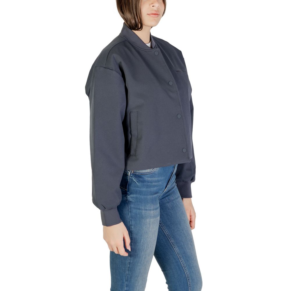 Calvin Klein Jeans Gray Recycled Polyester Bomber 1728,71956299936,Bombers - Jackets & Coats - Clothing,Calvin Klein Jeans,Clothing,Gray,IT40|S,Jackets & Coats - Clothing,New with tags,Women