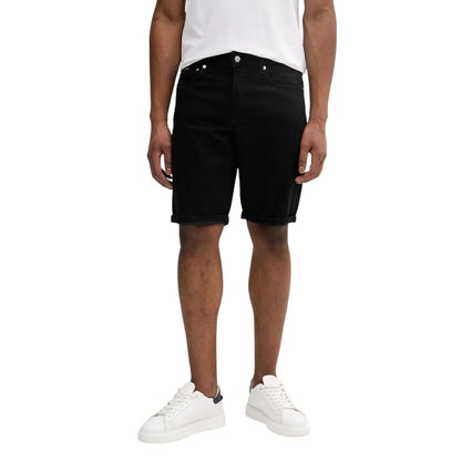 Calvin Klein Jeans Black Cotton Bermuda Shorts
