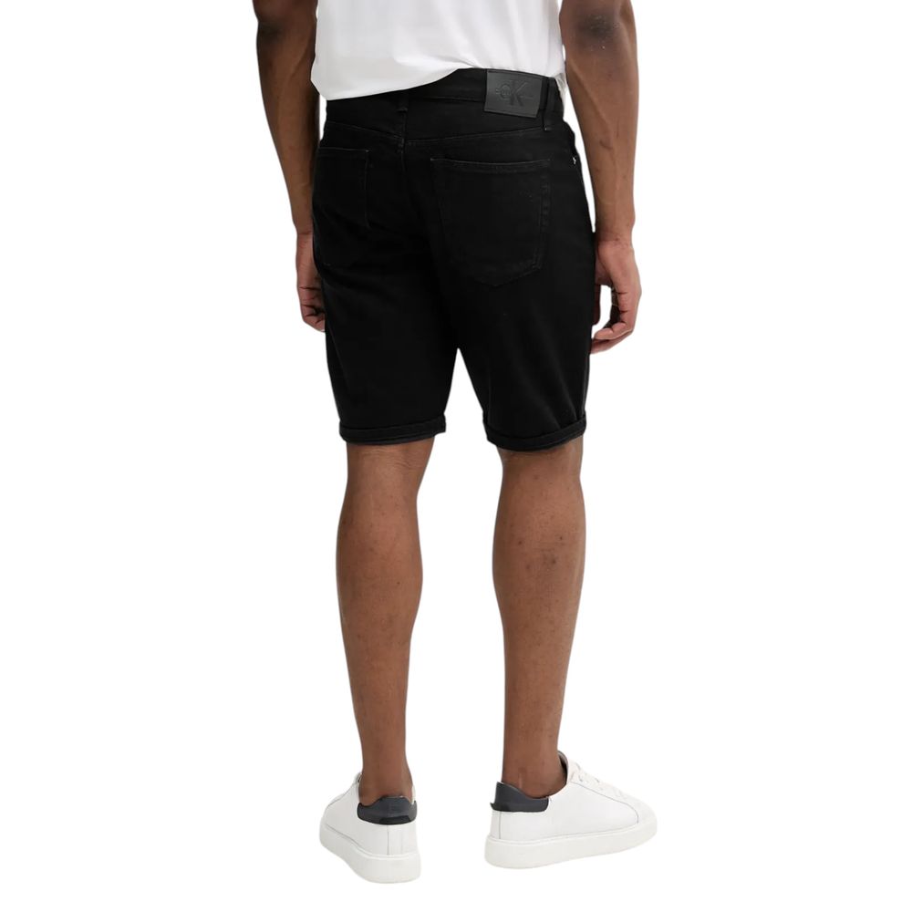 Calvin Klein Jeans Black Cotton Bermuda Shorts
