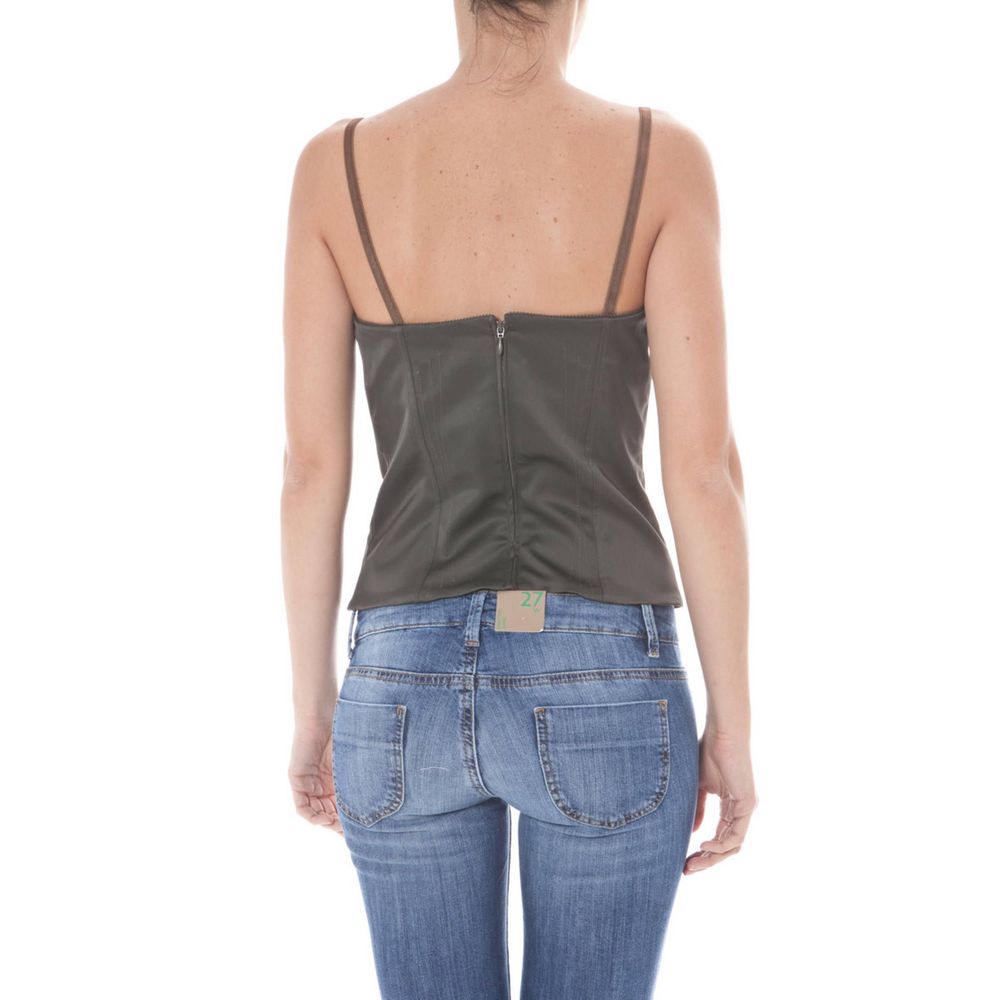 John Galliano Verde Elastan Women's Camisole