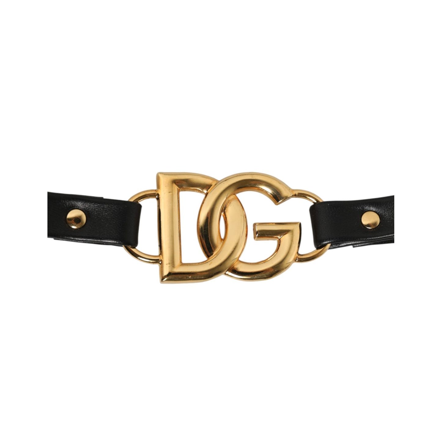 Dolce & Gabbana Black Leather Gold Chain Bag Accessory Shoulder Strap Dolce & Gabbana