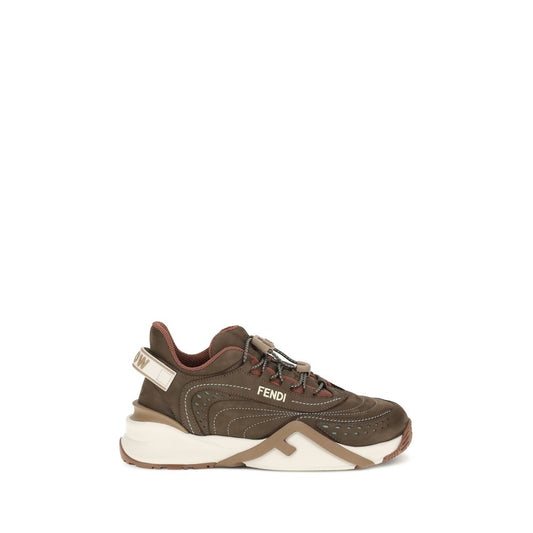 Fendi Brown Rubber Athletic Sneakers