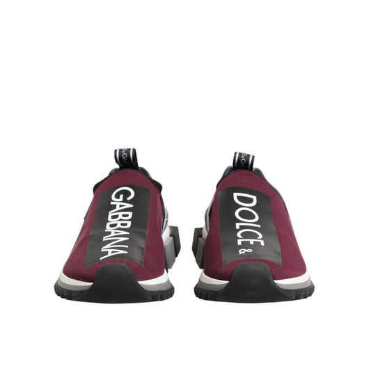 Dolce & Gabbana Maroon Slip On Sorrento Men Sneakers Shoes