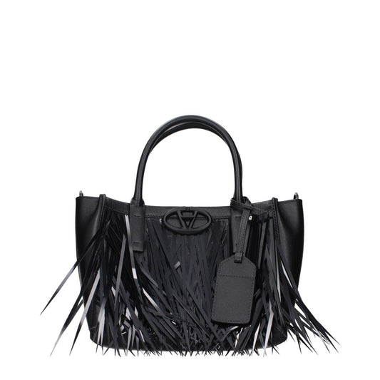Valentino Garavani Black Leather Handbag 1728,75667636384,Bags,Black,Handbags - Bags,New with tags,Valentino Garavani,Women