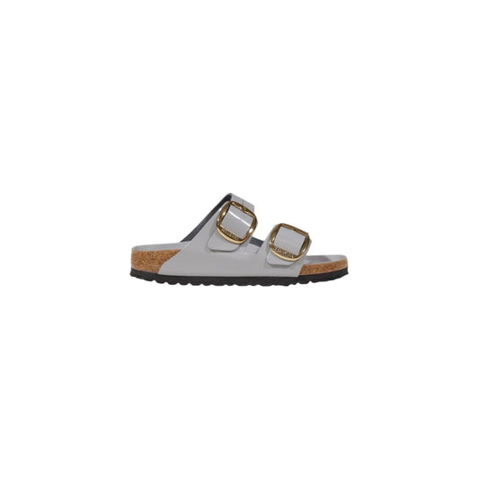 Birkenstock Gray Leather Slippers