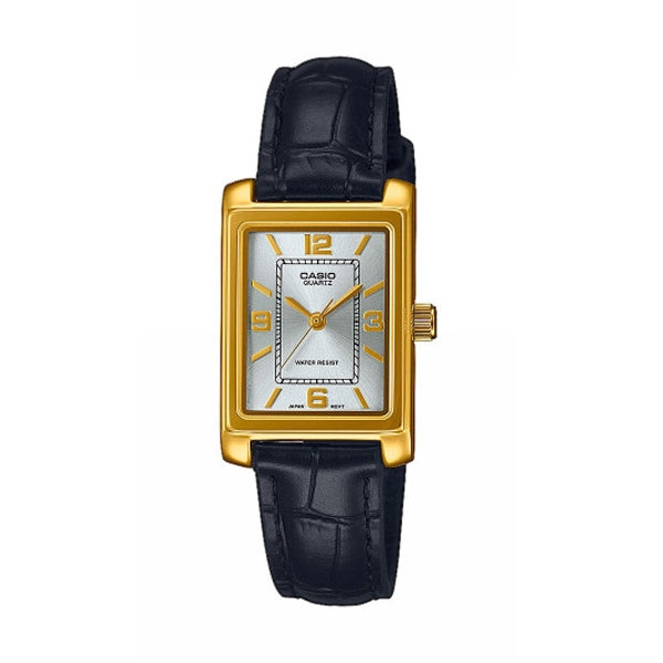 CASIO COLLECTION Mod. TANK, LEATHER - ARGENTEE