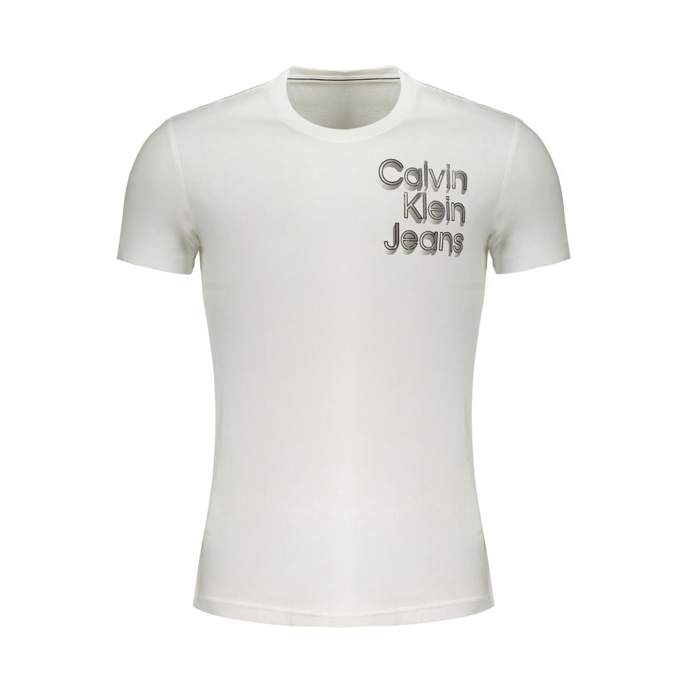 Calvin Klein White Cotton Men T-Shirt