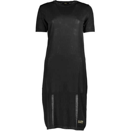 Cavalli Class Nero Viscosa Women Dress