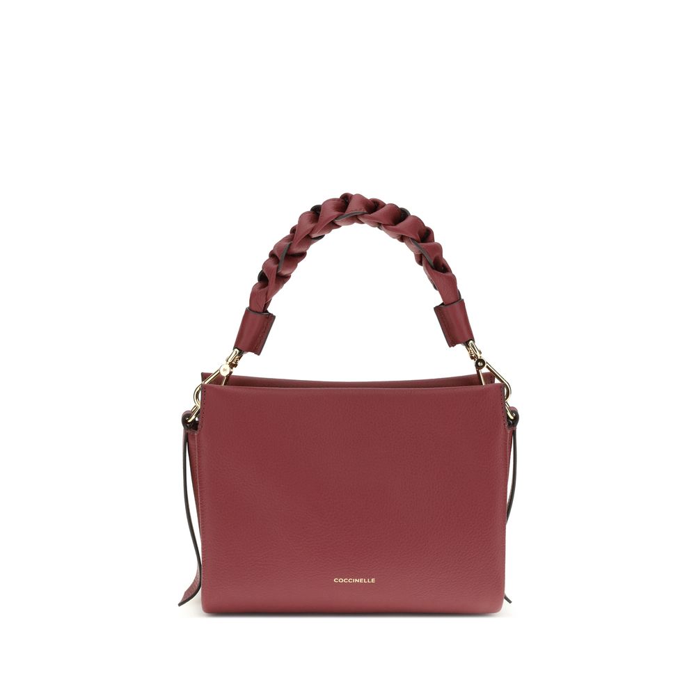 Coccinelle Bordeaux Calf Leather Bos Taurus Handbag