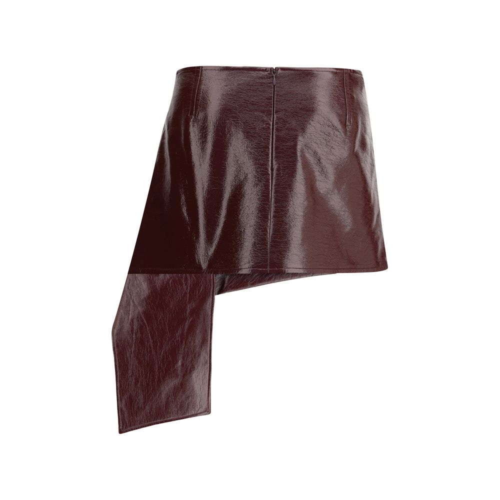 Courrèges Bordeaux Cotton Mini Skirt Courrèges