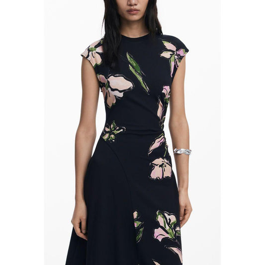 Desigual Black Cotton Women Dress DE-39746-XS