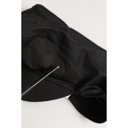 Dolce & Gabbana Black Cotton Stretch Newsboy Cloth Capello Hat Dolce & Gabbana