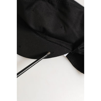 Dolce & Gabbana Black Cotton Stretch Newsboy Cloth Capello Hat Dolce & Gabbana