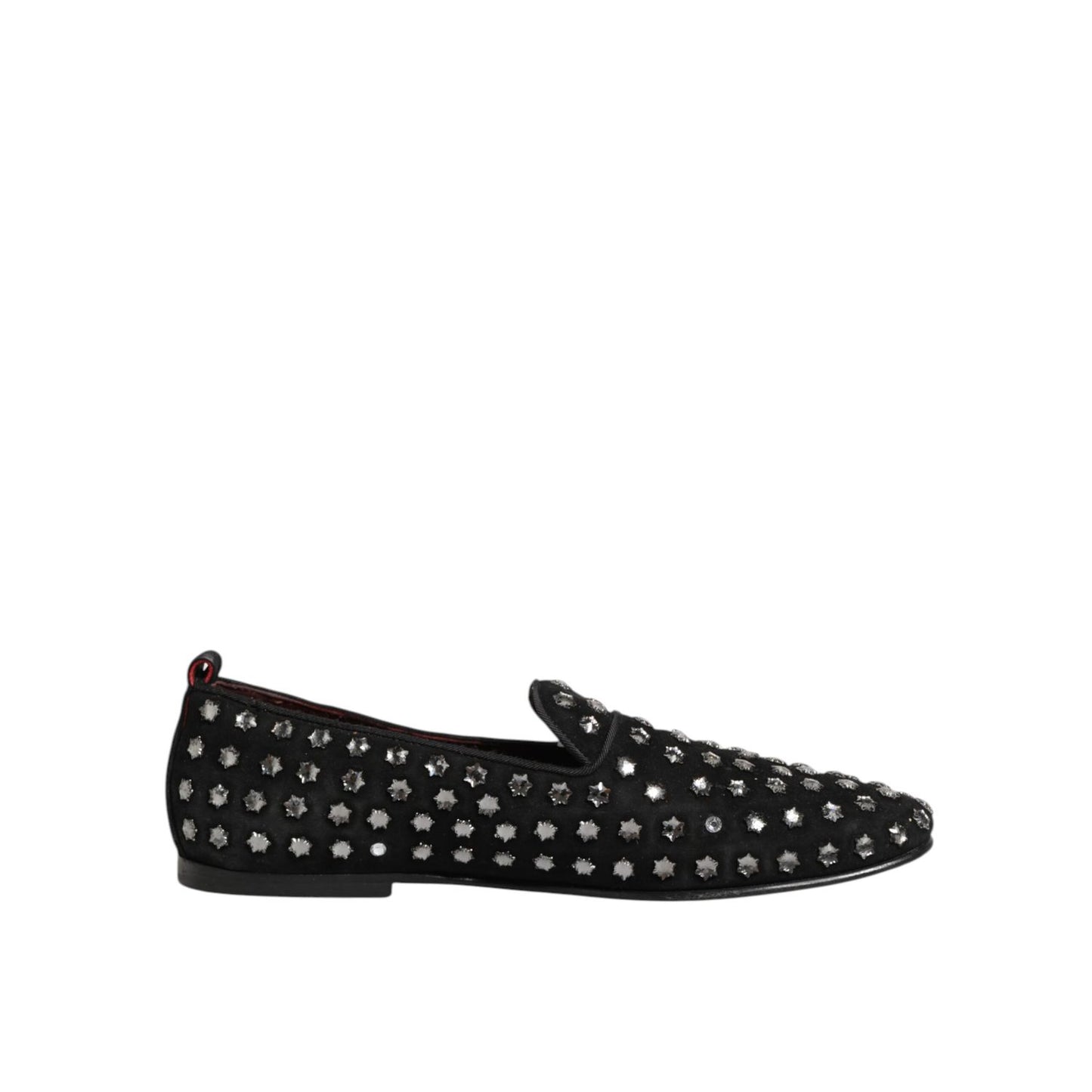 Dolce & Gabbana Black Crystal Embellished Loafers Dress Shoes Dolce & Gabbana
