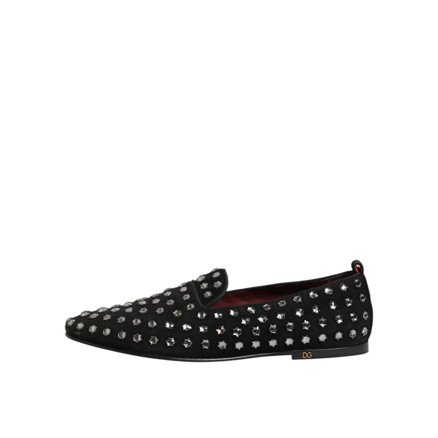 Dolce & Gabbana Black Crystal Embellished Loafers Dress Shoes Dolce & Gabbana