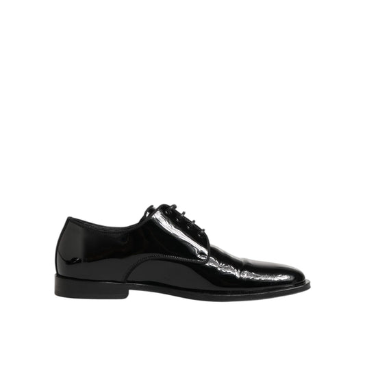 Dolce & Gabbana Black Leather Lace Up Derby Formal Dress Shoes Dolce & Gabbana