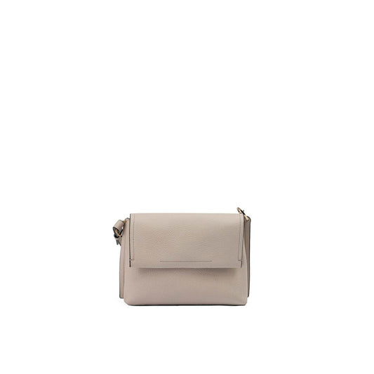Giada Beige Grained Leather Crossbody Bag