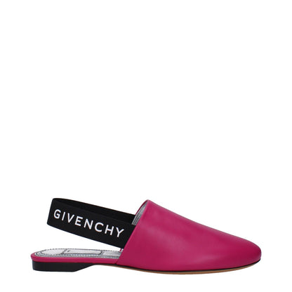 Givenchy Pink Leather Flat Sandals