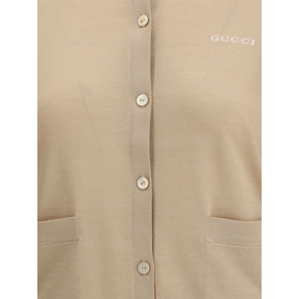 Gucci Beige Cashmere Cardigan