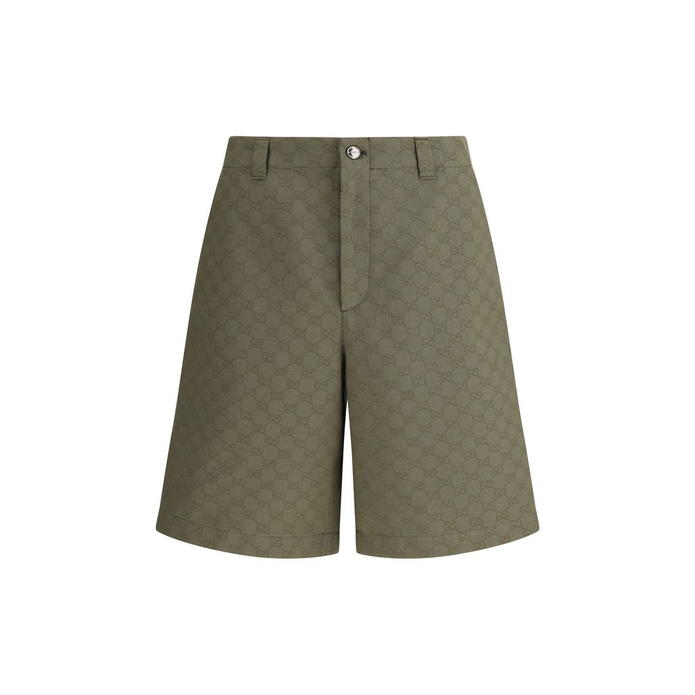 Gucci Bicolor Cotton Bermuda Shorts