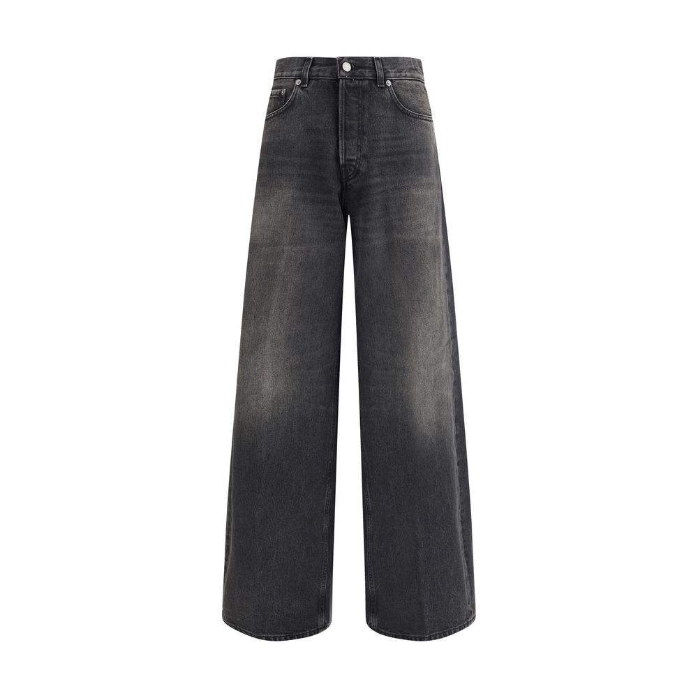 Haikure Black Cotton Relaxed Fit Jeans