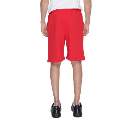 Icon Red Cotton Bermuda Shorts