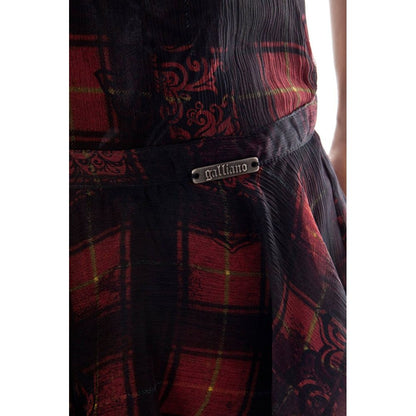 John Galliano Black Silk Women Skirt