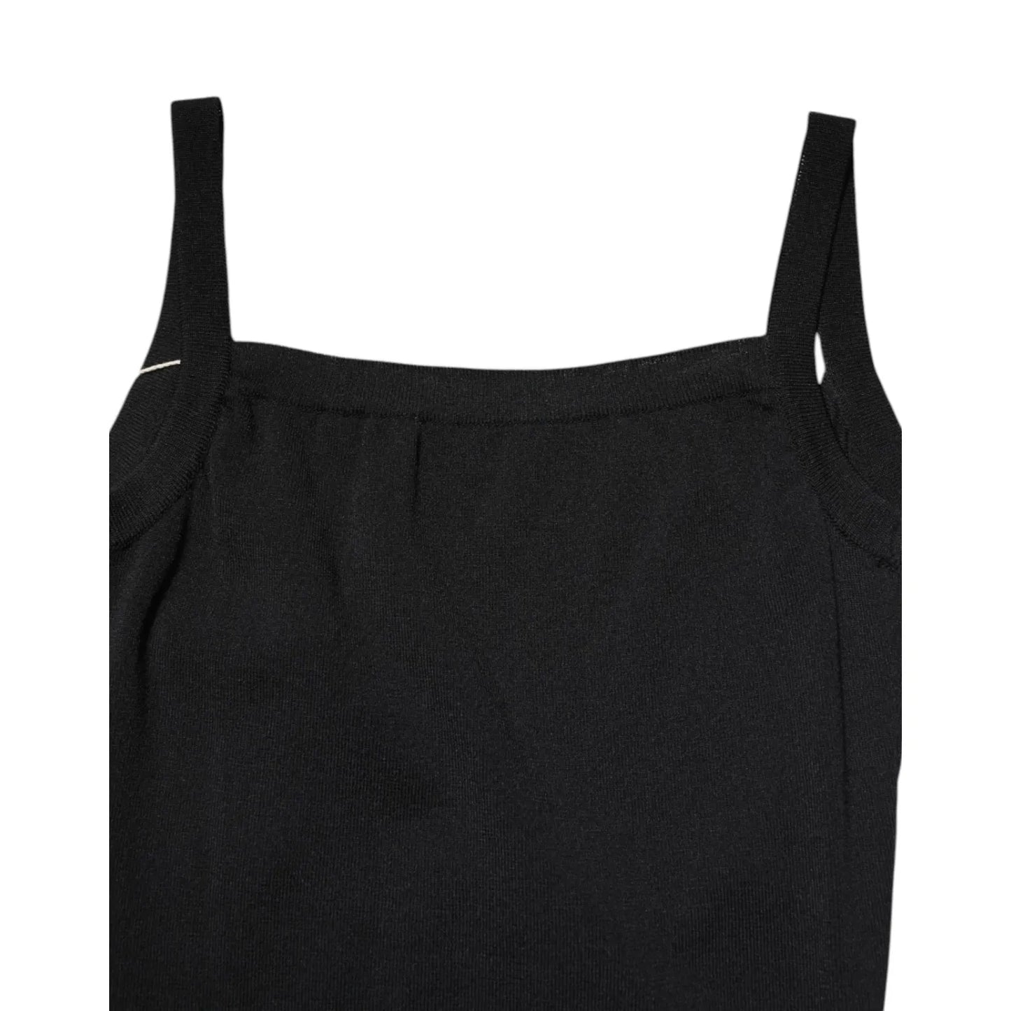 Laneus Black Square Neck Bodycon Ruched Mini Dress