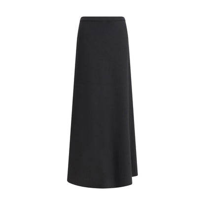 Max Mara Black Viscose Long Skirt Max Mara