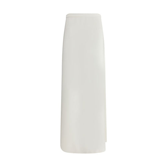Max Mara White Viscose Long Skirt Max Mara