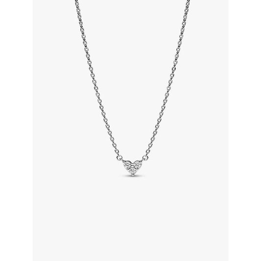 PANDORA Mod. TRIPLE STONE HEART COLLIER NECKLACE