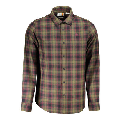 Timberland Verde Cotton Men Shirt
